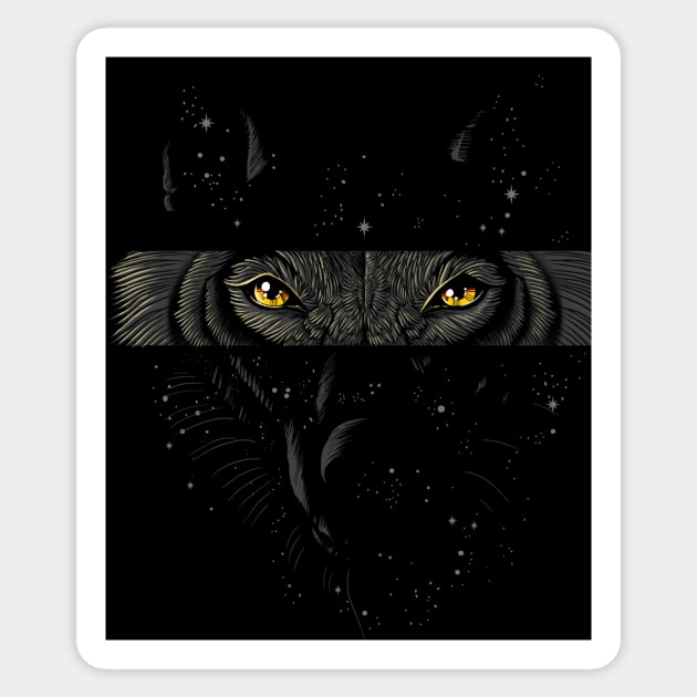 Night Wolf Sticker by qetza